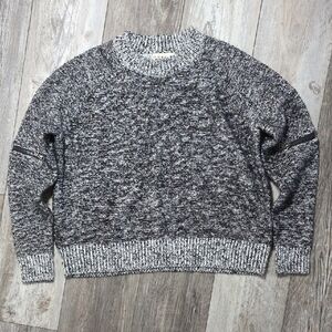 If It Were Me | Cropped Over-sized Knit Marbled Pullover Sweater